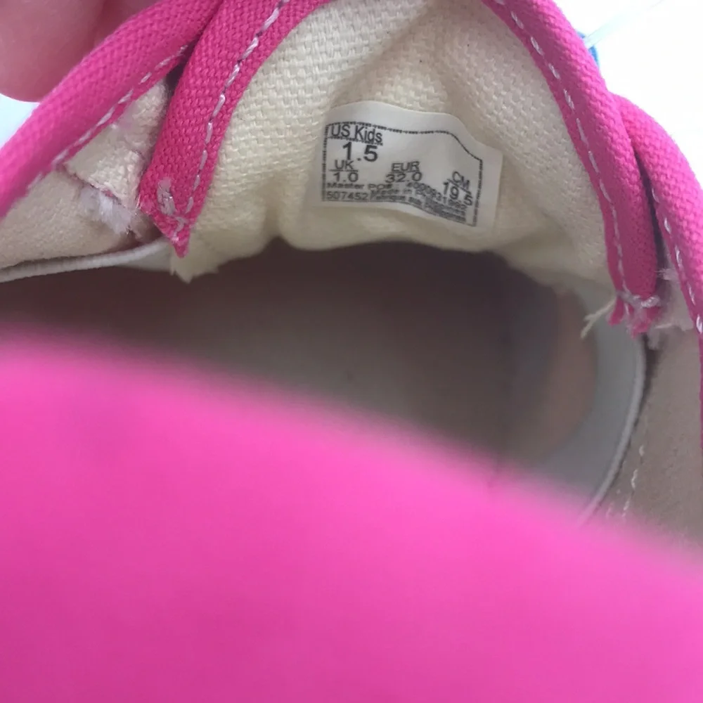 Vans Pink Heart Slip-On Sneakers (girls' size 1.5)